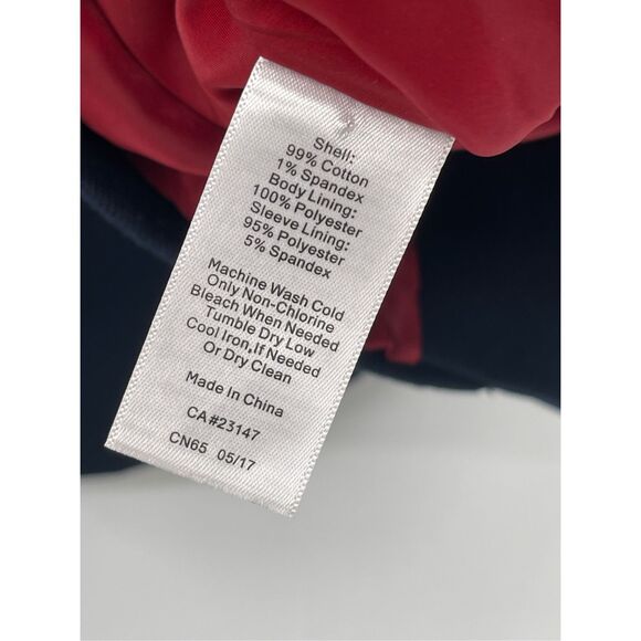 Talbots‎ Blazer Jacket Military Women 8 Navy Blue Gold Buttons Stand up Collar - Picture 9 of 10